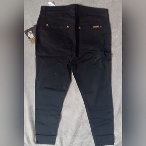 IMAN Black Skinny Jeans with Gold Hardware